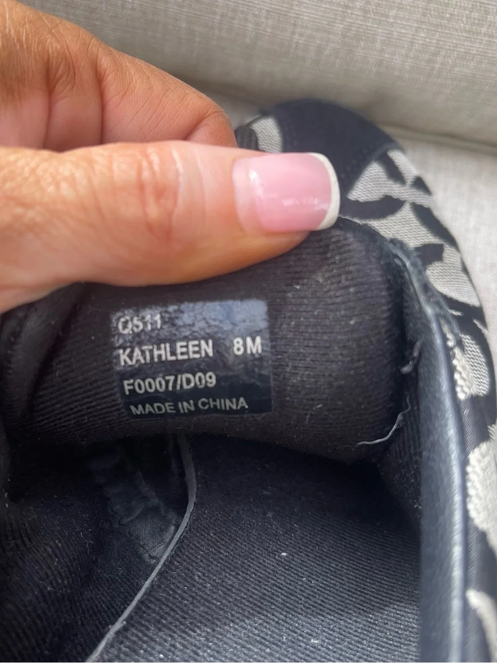 Coach Black & Gray Signature Logo Athletic Sneakers